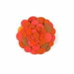 laminate wal brooch orange red colour study