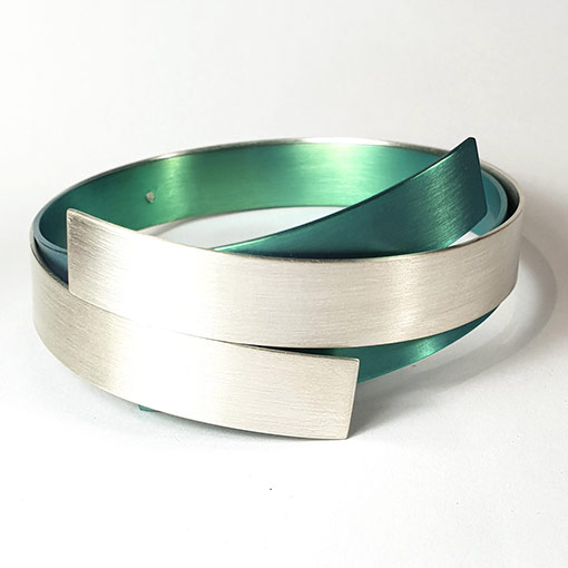green titanium silver bangle vanessa williams