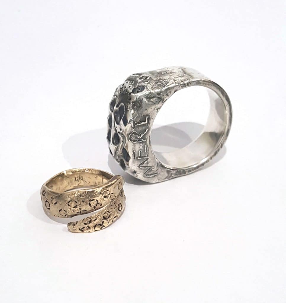workshop - white gold and silver commitment rings