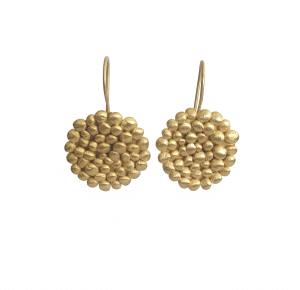 large gold pebble drop earrings