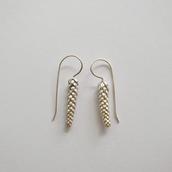 silver norfolk pine earrings