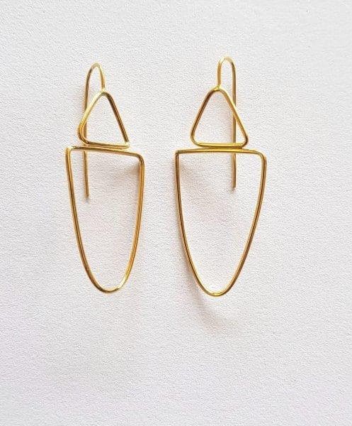 lisa furno gold plated silver earrings
