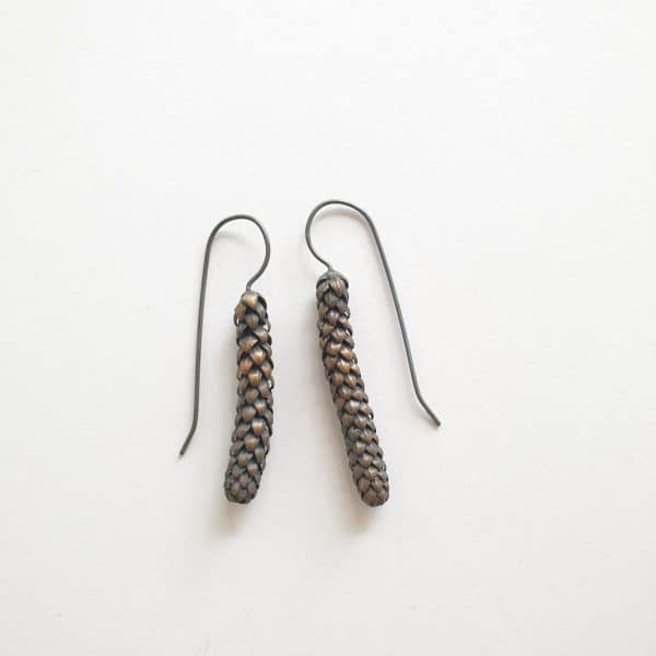 norfolk pine bronze earrings