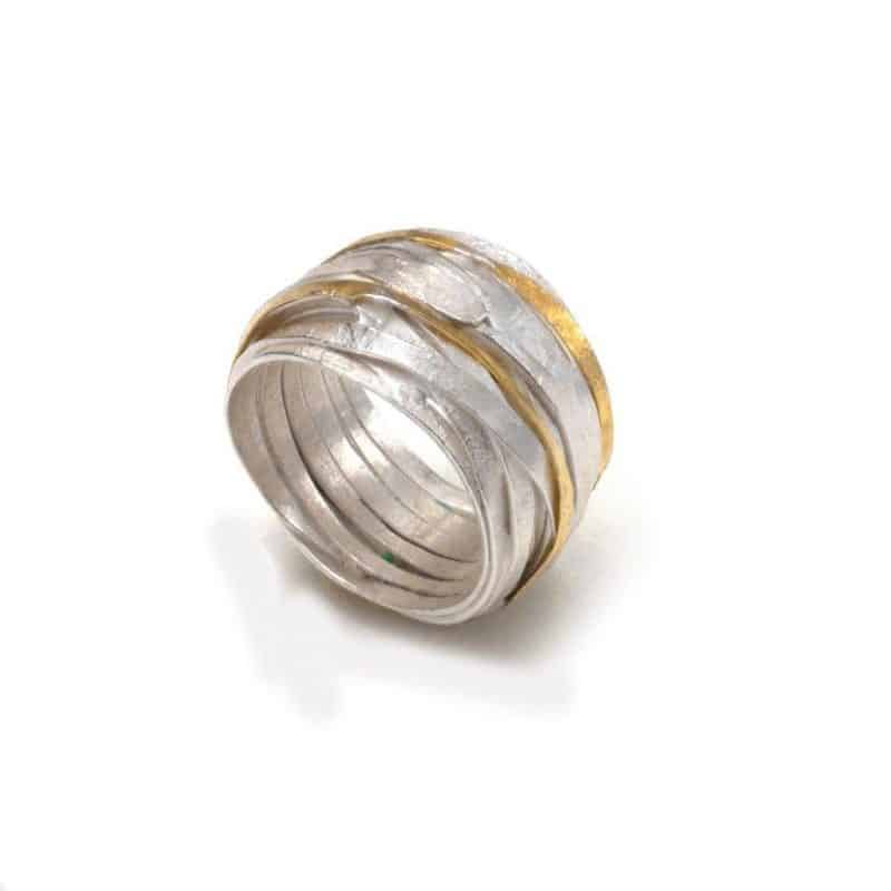 gold and silver wrap ring