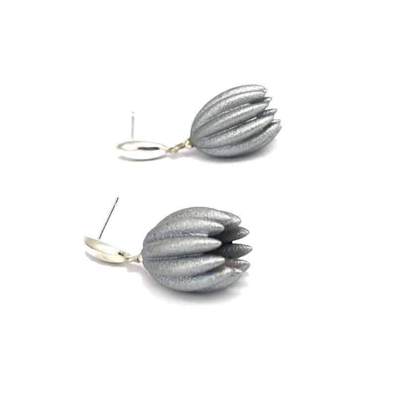 Silver hula earrings by Jenny Fahey