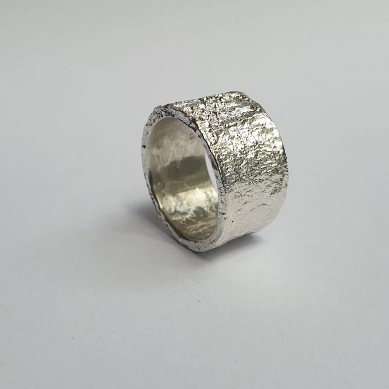 reticulated silver ring