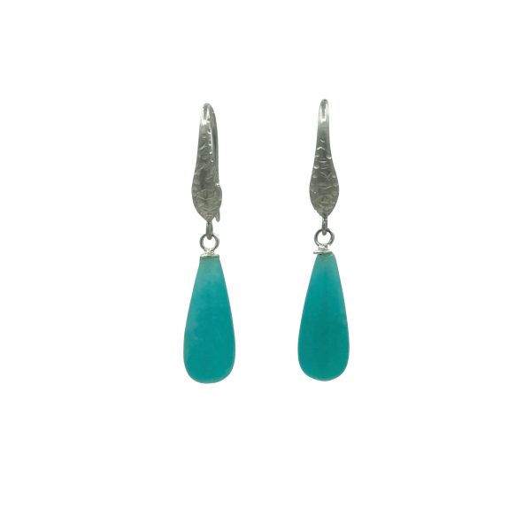 amazonite and silver earrings