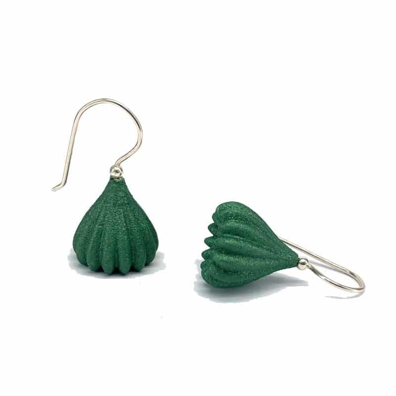 Jenny Fahey short pod emerald earrings