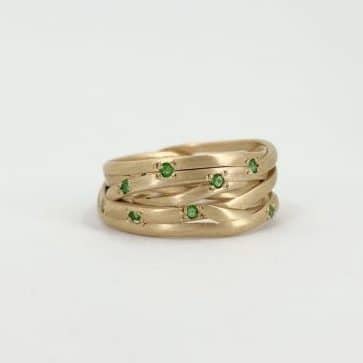 Emerald wrap ring