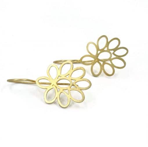 Gold plated filigree flower earrings