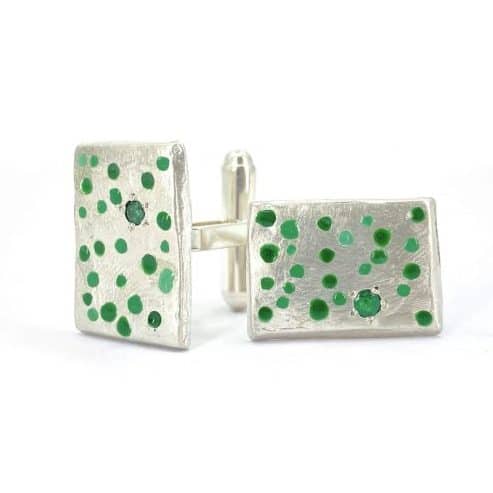 Emerald Rajasthani Cufflinks