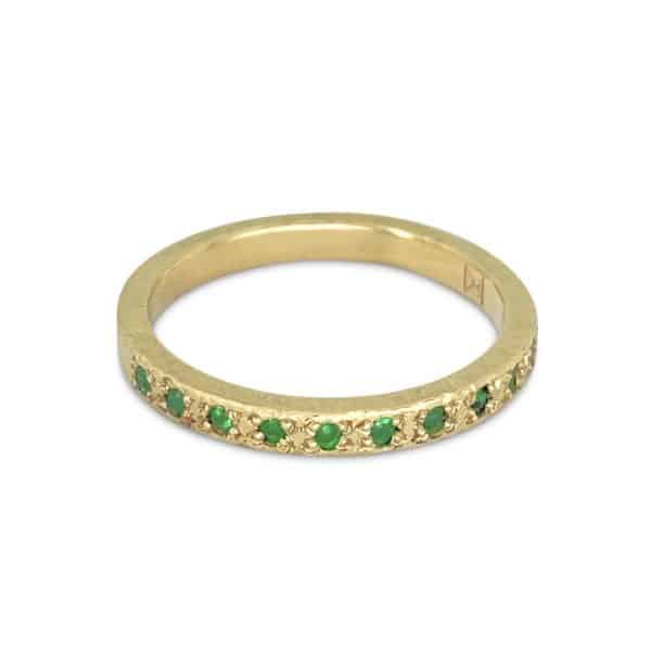 14ct gold emerald wedding ring