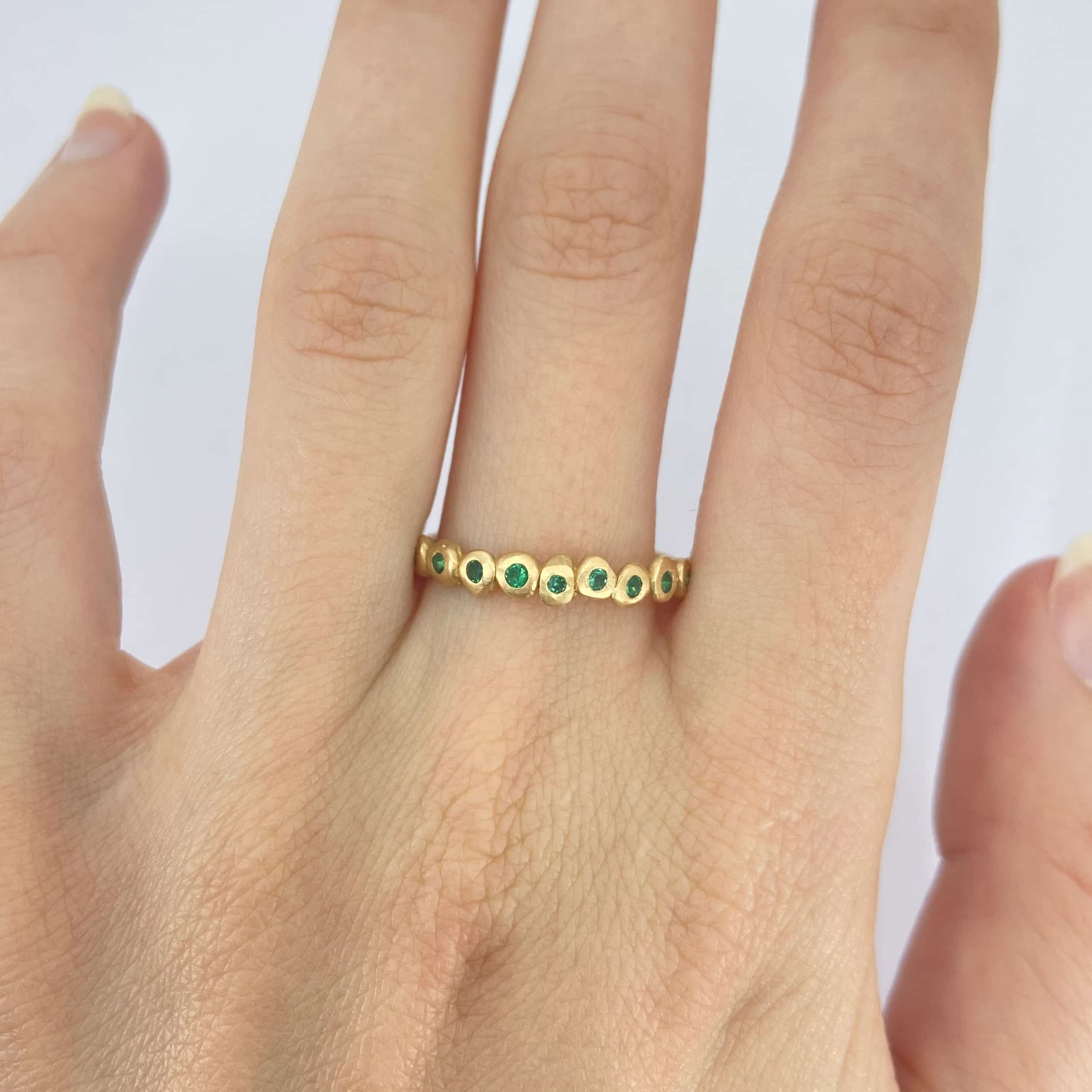 palawan pebbles emerald ring