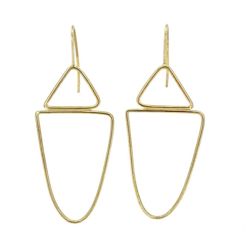 24ct gold plated wire earrings